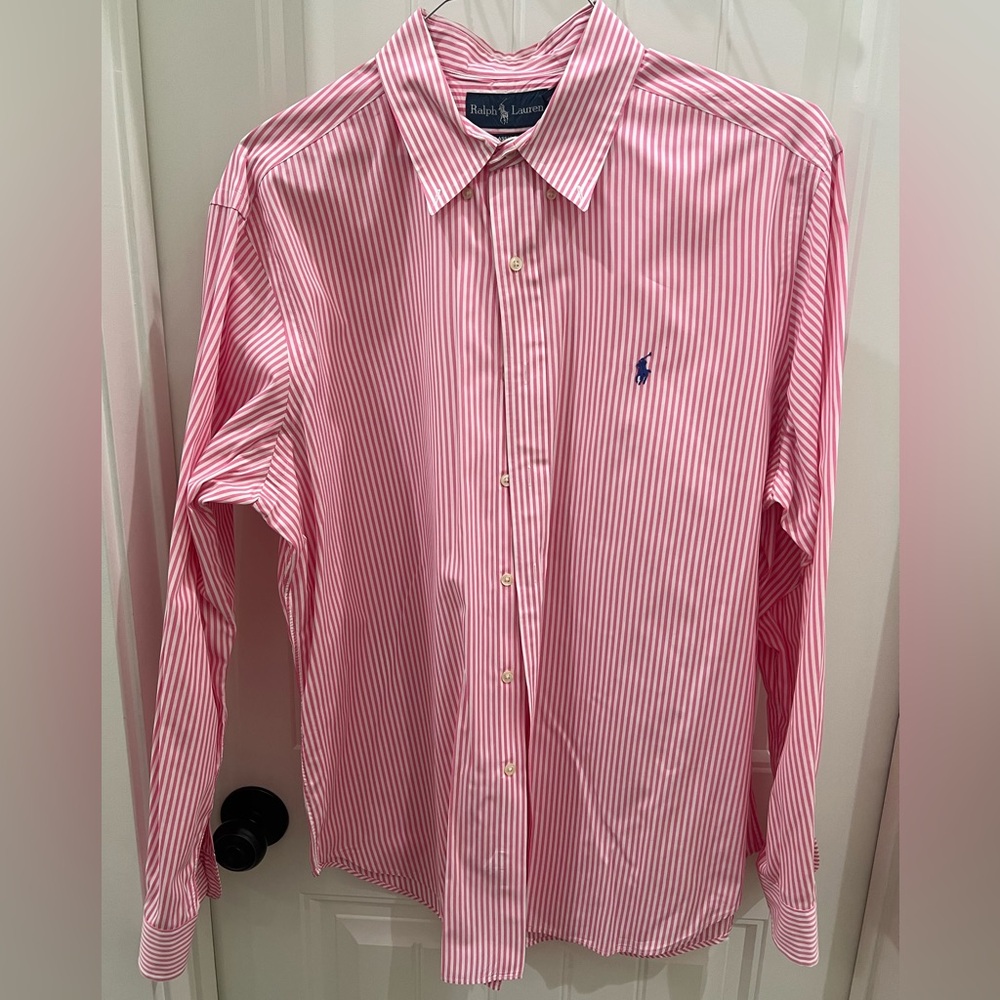 Ralph Lauren Pink Striped Button Down